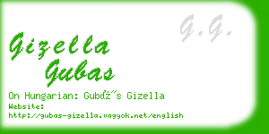 gizella gubas business card